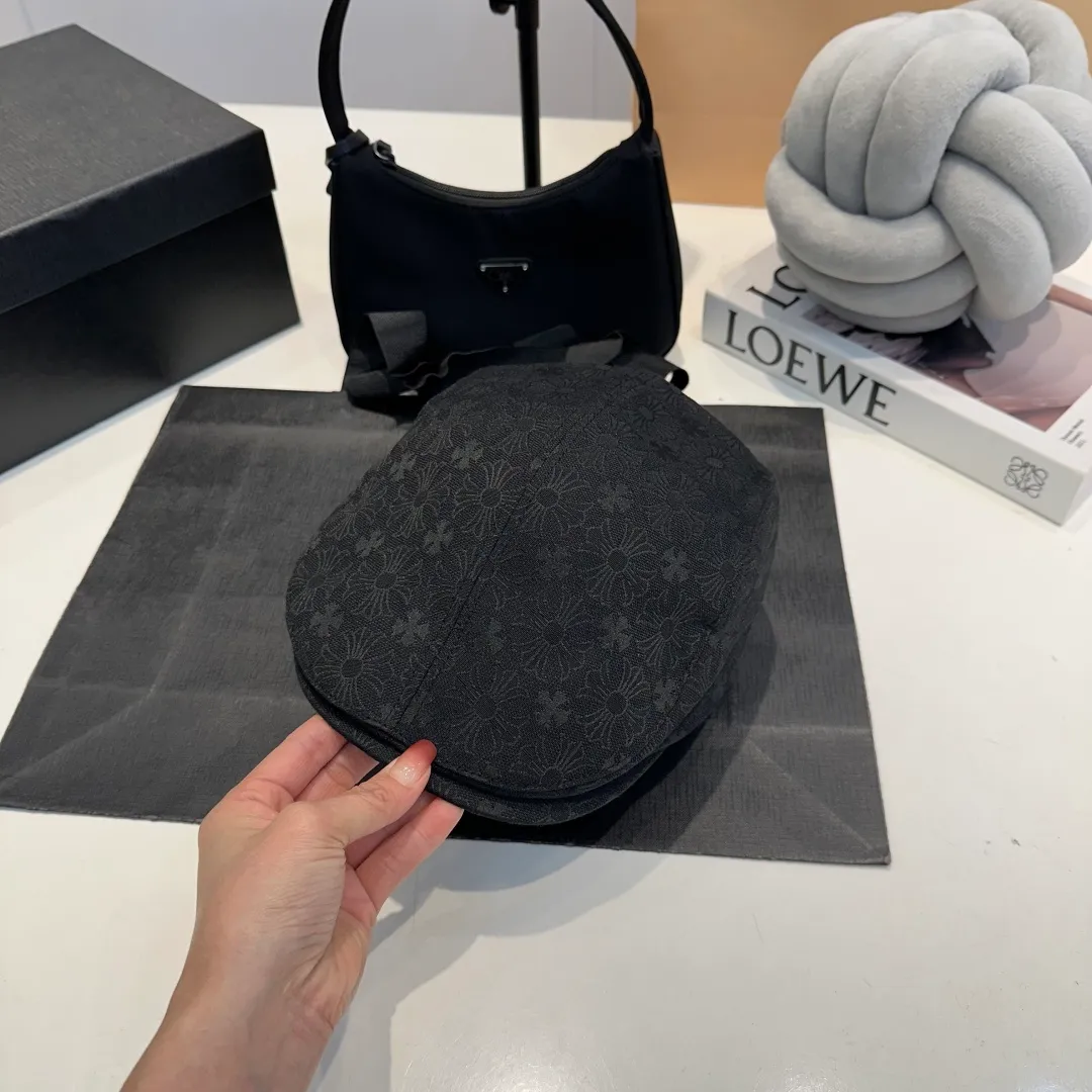 P60 Kroxin 2025 new spring style beret, pure cotton fabric, simple and versatile style, head circumference 57cm
